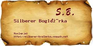 Silberer Boglárka névjegykártya